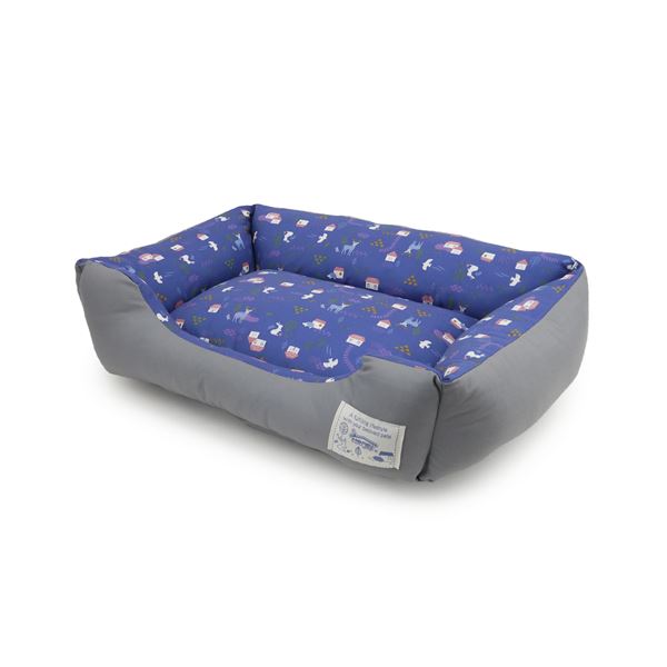 Homey ビレッジアニマルスクエアベッド S ネイビー (ペット住関連用品/ベット/ベッド)