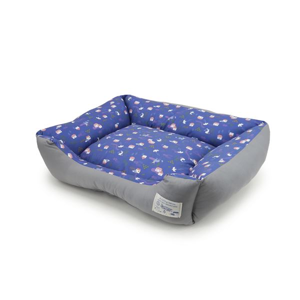 Homey ビレッジアニマルスクエアベッド M ネイビー (ペット住関連用品/ベット/ベッド)