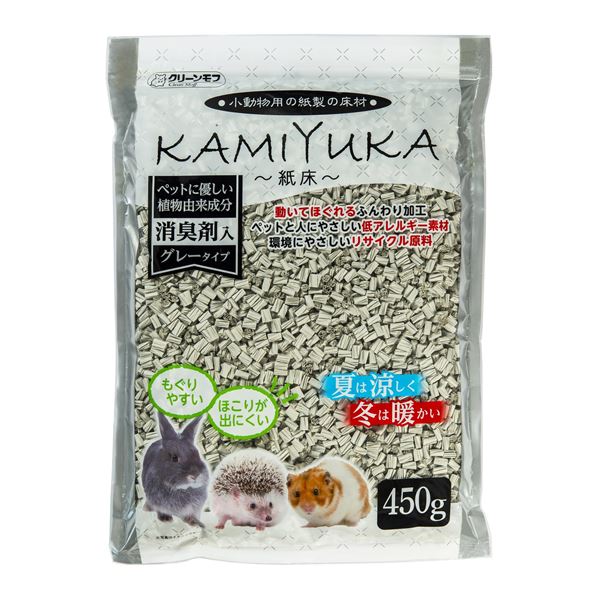 （まとめ）KAMIYUKA 紙床 消臭剤入り 450g （小動物用品） 【×3セット】