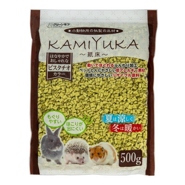 （まとめ）KAMIYUKA 紙床 ピスタチオカラー 500g （小動物用品） 【×3セット】