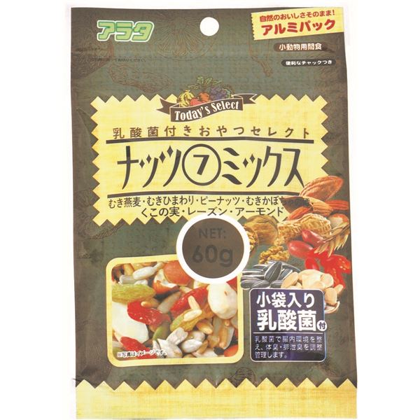 （まとめ）乳酸菌付きおやつセレクト ナッツ7ミックス 60g ハムスターフード 【×10セット】