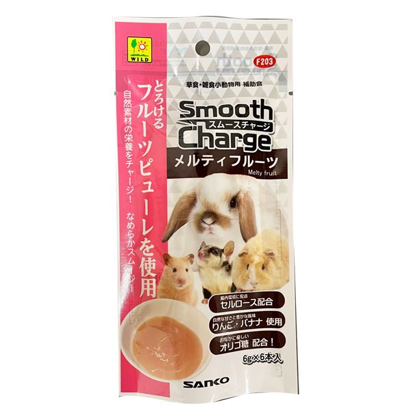 （まとめ）三晃商会 スムースチャージ メルティフルーツ 6g×6本 小動物用 栄養補助食品 【5セット】