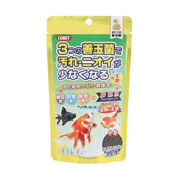 （まとめ）金魚の主食 納豆菌 小粒 90g 金魚用フード 【×10セット】