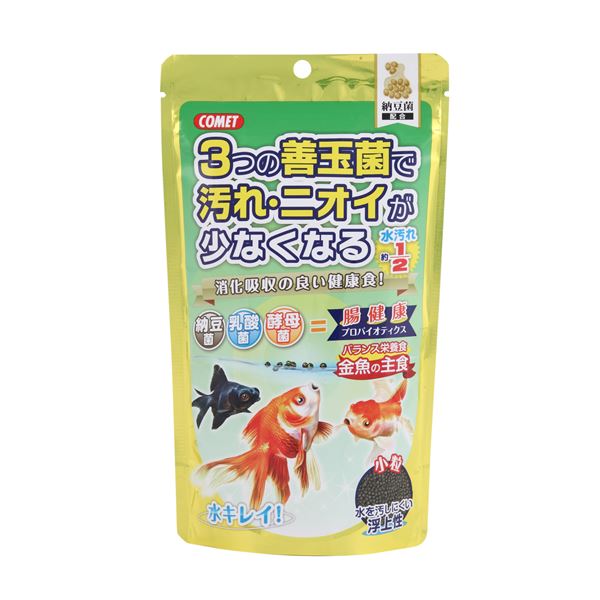 （まとめ）金魚の主食 納豆菌 小粒 200g 金魚用フード 【×5セット】