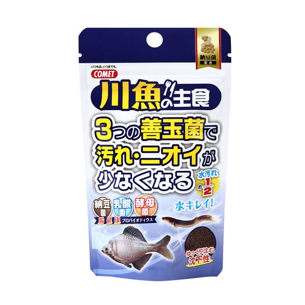 （まとめ）川魚の主食 納豆菌 40g+10g 川魚用フード 【×10セット】