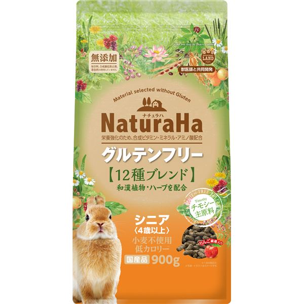 （まとめ） ナチュラハ グルテンフリー 12種ブレンド ラビット シニア 900g 【×2セット】【代引不可】