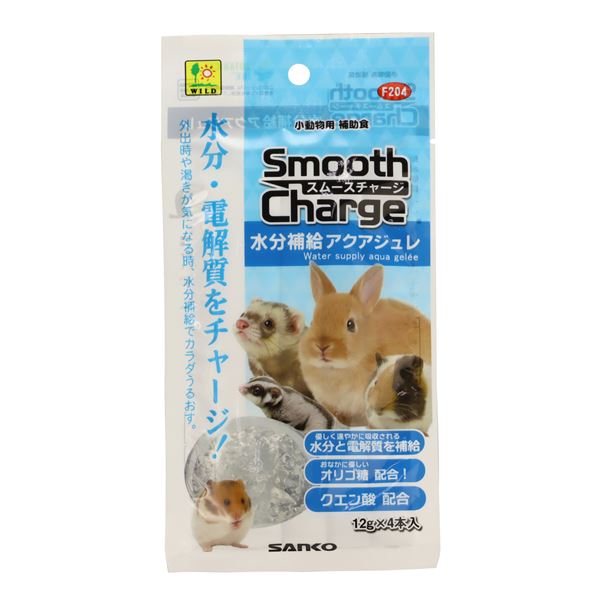 （まとめ） スムースチャージ 水分補給アクアジュレ 12g×4本入 【×5セット】【代引不可】