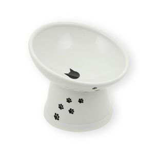 ハッピーダイニング 猫用 脚付にゃにゃめフードボウル レギュラー 猫柄 犬猫用品