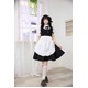 7813黒色 アイドル風 メイド服 コスプレ衣装 【メイド/ハロウィン/クリスマス/イベント/パーティ/コスプレ/コスチューム/仮装/衣装】 - 縮小画像3