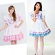 406 ピンク フリル メイド服 エプロン アイドル風 コスプレ衣装 【メイド/ハロウィン/クリスマス/イベント/パーティ/コスプレ/コスチューム/仮装/衣装】 - 縮小画像1