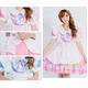 406 ピンク フリル メイド服 エプロン アイドル風 コスプレ衣装 【メイド/ハロウィン/クリスマス/イベント/パーティ/コスプレ/コスチューム/仮装/衣装】 - 縮小画像2