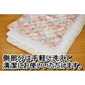 完全分離型 ピーチスキン加工生地使用ウォッシャブル3層敷布団 シングルピンク 日本製 商品写真4