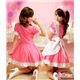 コスプレ コスチューム メイド服 メイド衣装 メイドコスチューム z674 白 ピンク 4点 - 縮小画像2