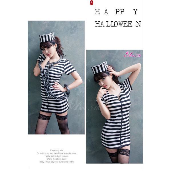 ミニスカ 囚人服 ボーダー柄 z1680