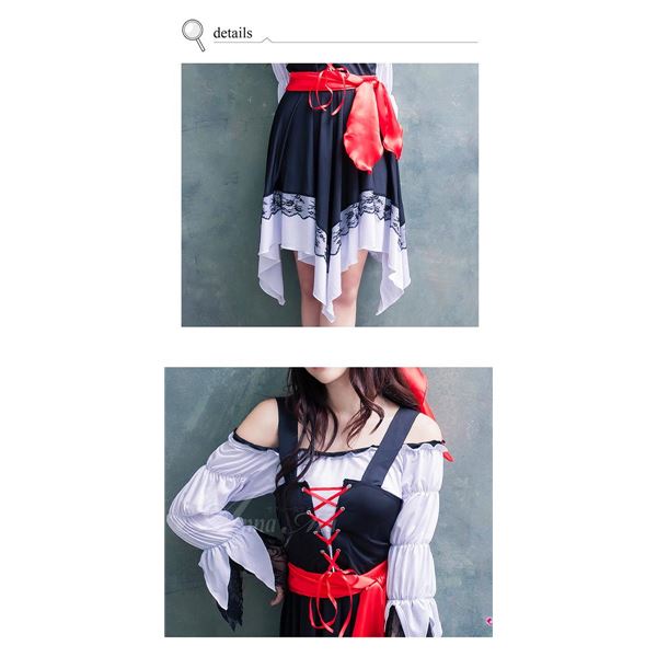 海賊 パイレーツ コスプレ/レディース・オフショルダーワンピース