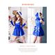 コスプレ コスチューム ドレス ワンピース s025-bl 青 ファー - 縮小画像4
