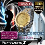 腕時計型カメラ スパイダーズX W-771 フルHD/動体検知/16GB