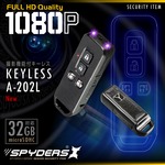 キーレス型 カメラ スパイダーズX (A-202L) レザー柄 FULL HD/1200万画素/赤外線ライト/動体検知