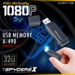 【防犯用】【超小型カメラ】【小型ビデオカメラ】 USBメモリ型カメラ スパイカメラ スパイダーズX (A-490) 1080P 写真5連写 32GB対応