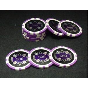 Quattro　Assi(クアトロ・アッシー)ポーカーチップ(500)青紫<25枚セット> 商品写真3