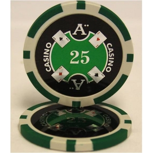 Quattro　Assi(クアトロ・アッシー)ポーカーチップ100枚セット<2色グリーン&ブラック> 商品写真2