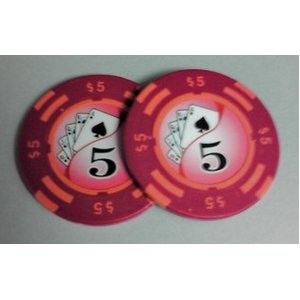 フォースポット チップ ( 5$ ) <25枚セット> - カジノチップ・ポーカーチップ 商品写真2