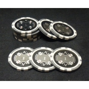 Quattro　Assi(クアトロ・アッシー)ポーカーチップ(1)白　<25枚セット> 商品写真2