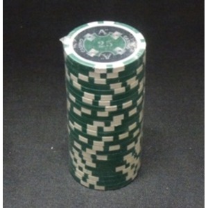 Quattro　Assi(クアトロ・アッシー)ポーカーチップ(25)緑　<25枚セット> 商品写真3