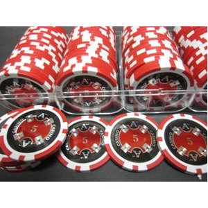 Quattro　Assi(クアトロ・アッシー)ポーカーチップ100枚セット<レッド(5)> 商品写真4