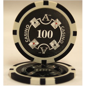 Quattro　Assi(クアトロ・アッシー)ポーカーチップ100枚セット<ブラック(100)> 商品写真2
