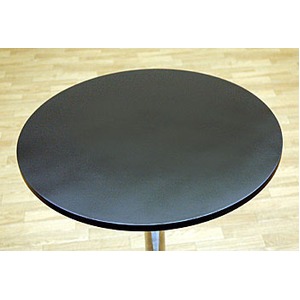 バーテーブル(ガス圧昇降式テーブル) 【丸型/直径55cm】 360度回転 ブラック(黒) 商品写真4
