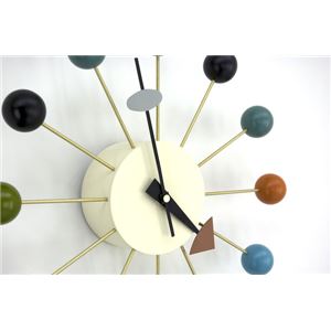 ネルソンボールクロック マルチ(壁掛け時計) 木製/真鍮/鉄板 幅34cm ミッドセンチュリー 【完成品】 商品写真3