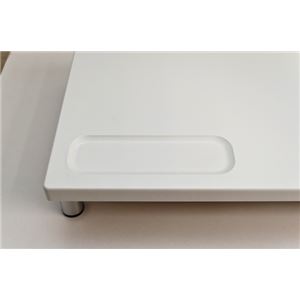 PCモニタースタンド 【ロータイプ】 幅60cm×奥行24cm×高さ6.5cm ホワイト(白) PCモニタースタンド 【ロータイプ】 幅60cm×奥行24cm×高さ6.5cm ホワイト(白)