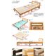 木製すのこベッド フレーム本体 【シングルサイズ】 ダークブラウン 天然木パイン材使用 - 縮小画像6