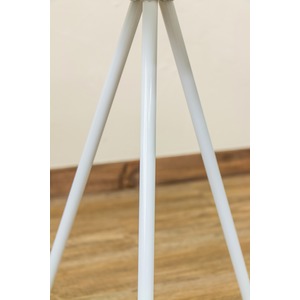 ガラスサイドテーブル/円形ミニテーブル 【ホワイト】 直径42cm×高さ52.5cm 強化ガラス天板 スチール脚 商品写真4