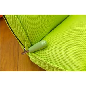 【在庫処分品】 低反発メッシュ座椅子/無段階リクライニングチェア 【グリーン】 レバー付き 『PONY』 商品写真3