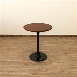 カフェテーブル/リビングテーブル 【円形 直径60cm】 ブラック 1本脚スタイル 『NEW Round table high』 商品写真2