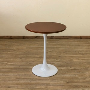 カフェテーブル/リビングテーブル 【円形 直径60cm】 ホワイト 1本脚スタイル 『NEW Round table high』 商品写真2