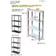 Simple 収納ラック/収納棚 【幅60cm 4段】 ブラック 〔キッチン収納 リビング収納 ディスプレイ家具 什器〕 - 縮小画像4