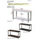 Simple 収納ラック/収納棚 【幅80cm 2段】 ウォールナット 〔キッチン収納 リビング収納 ディスプレイ家具 什器〕 - 縮小画像4