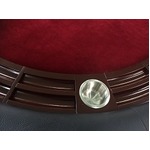 ROUND(ラウンド)ポーカーテーブルII -レッド (ダイニグカバー付き) border=