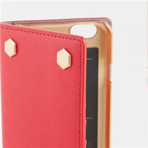 SLG Design iPhone6 D5 Saffiano Calf Skin Leather Diary オレンジ 商品写真4