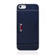 SLG iPhone5/5s D6 Italian Minerva Box Leather Card Pocket Bar ネイビー - 縮小画像1