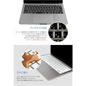 BEFiNE キースキン 2016 MacBook Pro 13&15インチ Touch BarとTouch ID対応 キーボードカバー オレンジ 商品写真3