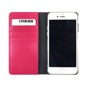 Layblock iPhone7 Ribbon Classic Diary ホットピンク 商品写真2
