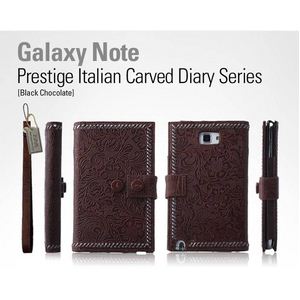 Z998GNT★イタリアン本革★GALAXY Note SC-05Dケース★ Galaxy Note Prestige Italian Carved Diary　手帳タイプ  商品写真3