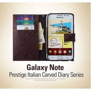 Z998GNT★イタリアン本革★GALAXY Note SC-05Dケース★ Galaxy Note Prestige Italian Carved Diary　手帳タイプ  商品写真4