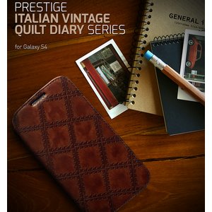 docomo【GALAXY S4 SC-04E】Zenus Italian Vintage Quilt Diary(イタリアンビンテージ風キルト) ☆イタリアン本革 Z1980GS4 商品写真2