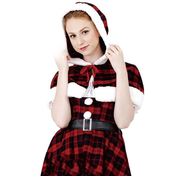 CLUB QUEEN Plaid Hood Santa(プレイドフードサンタ)