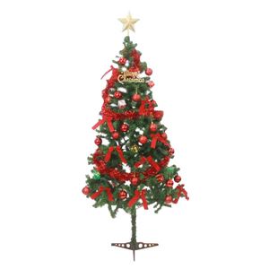 クリスマスツリー/オブジェ 【180cmサイズ】 ツリー3分割 脚3本 X'mas Tree Red 〔イベント パーティー〕